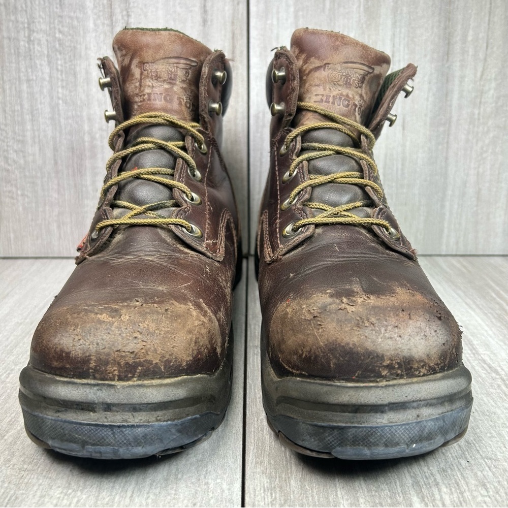 Red Wing King 2220 Toe 6 in EH Safety Toe Work Boot Brown Leather Mens Size 8.5 - Picture 5 of 12